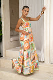 Nereida Multicolour Abstract Ric Rac Maxi Dress