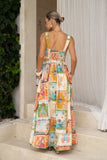 Nereida Multicolour Abstract Ric Rac Maxi Dress