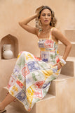Korra Multicolour Abstract Ric Rac Maxi Dress
