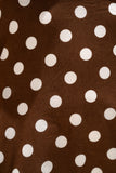 Zaya Brown White Polka Dot Maxi Dress