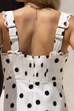 Noella White Black Polka Dot Maxi Dress