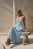 Lumi Blue Sweetheart Maxi Dress