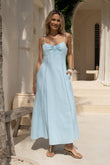 Lumi Blue Sweetheart Maxi Dress