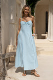 Lumi Blue Sweetheart Maxi Dress