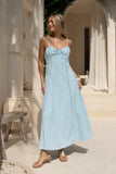 Lumi Blue Sweetheart Maxi Dress