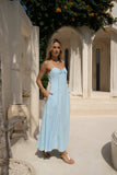 Lumi Blue Sweetheart Maxi Dress