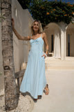 Lumi Blue Sweetheart Maxi Dress