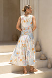 Neri Shells Multicolour Abstract Contrast Maxi Dress