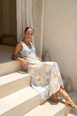 Neri Shells Multicolour Abstract Contrast Maxi Dress
