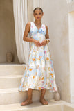 Neri Shells Multicolour Abstract Contrast Maxi Dress