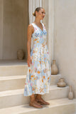 Neri Shells Multicolour Abstract Contrast Maxi Dress