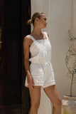Tovi White Lace Trim Playsuit