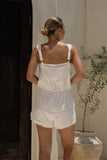 Tovi White Lace Trim Playsuit