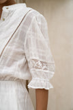 Anais Off-White Lace Detail Playsuit