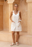 Rina White Denim Mini Dress
