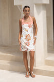 Seraya Multicolour Floral Halter Neck Mini Dress