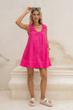 Cate Pink Flared Mini Dress