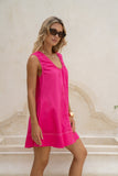 Cate Pink Flared Mini Dress