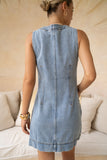 Priscilla Blue Denim Mini Dress