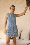 Priscilla Blue Denim Mini Dress