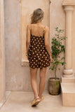 Zani Brown White Polka Dot Playsuit