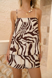 Noa Brown Abstract Playsuit