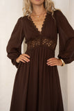 Brienna Brown Maxi Dress