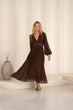 Brienna Brown Maxi Dress