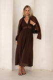 Brienna Brown Maxi Dress