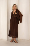 Brienna Brown Maxi Dress