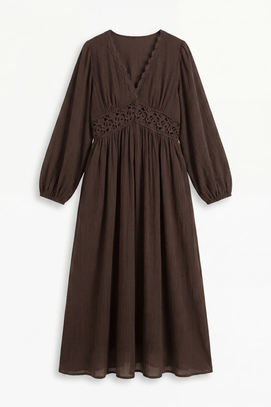 Brienna Brown Maxi Dress