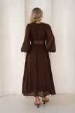 Brienna Brown Maxi Dress