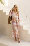 Lia Purple Floral Maxi Dress
