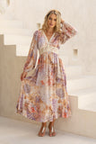 Lia Purple Floral Maxi Dress