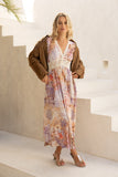 Lia Purple Floral Maxi Dress