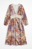 Lia Purple Floral Maxi Dress