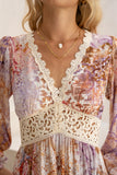 Lia Purple Floral Maxi Dress