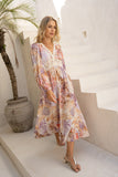 Lia Purple Floral Maxi Dress