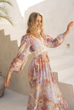 Lia Purple Floral Maxi Dress