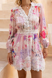 Elani Pink Floral Mini Dress