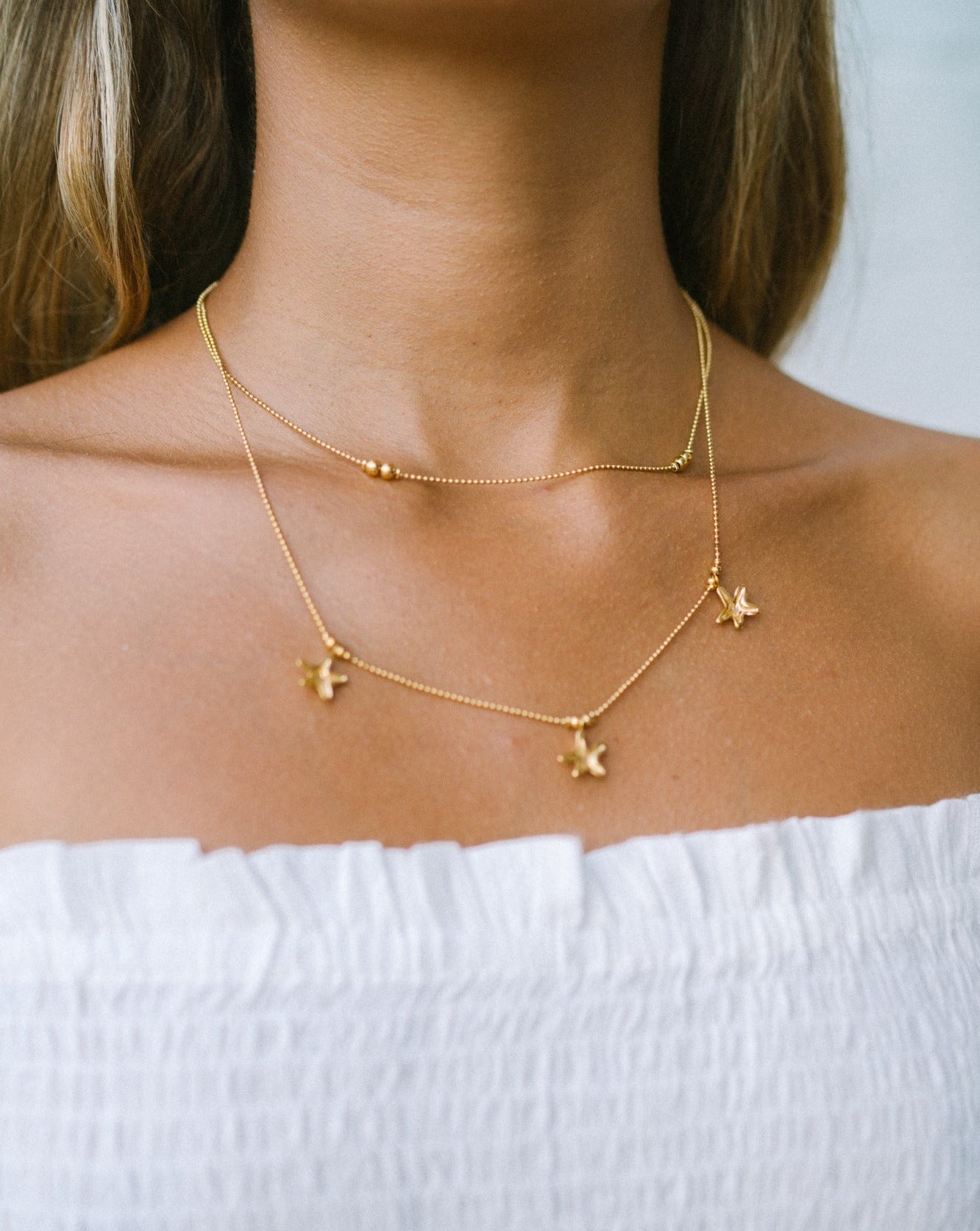 Starla Gold Starfish Layered Necklace
