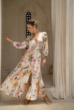 Isola Multicolour Tropical Button Maxi Dress