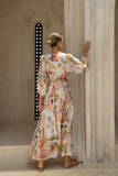 Isola Multicolour Tropical Button Maxi Dress