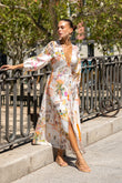 Isola Multicolour Tropical Button Maxi Dress