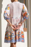 Zoraida Multicolour Tropical Button Down Mini Dress