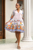 Zoraida Multicolour Tropical Button Down Mini Dress