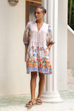 Zoraida Multicolour Tropical Button Down Mini Dress