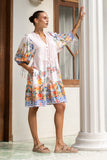 Zoraida Multicolour Tropical Button Down Mini Dress