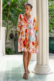 Genevieve Pink Floral Button Down Mini Dress