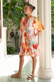 Genevieve Pink Floral Button Down Mini Dress